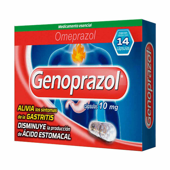 GENOPRAZOL 10 MG 14 CAPSULAS - Uno A Droguerias