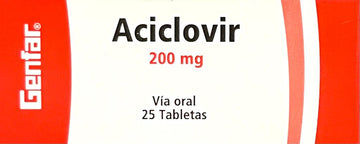 Aciclovir 200 mg 25 tabletas — Genfar
