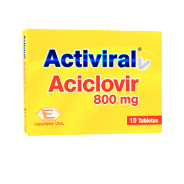 Activiral 800mg (aciclovir) 10 tabletas — Labquifar