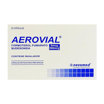 Aerovial Budesonida+Formoterol 200 mcg 30 cápsulas con inhalador — Novamed