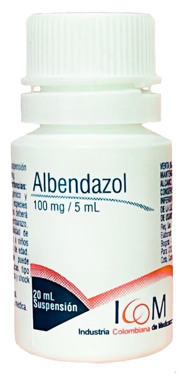 Albendazol Suspensión 100mg/5ml 20 ml — Icom
