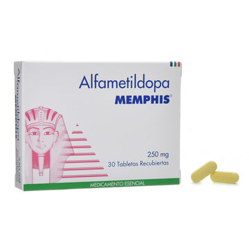 Alfametildopa Metildopa 250 mg 30 tabletas — Memphis