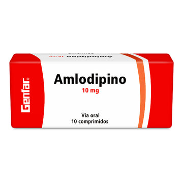 Amlodipino 10mg 10 Tabletas — Genfar