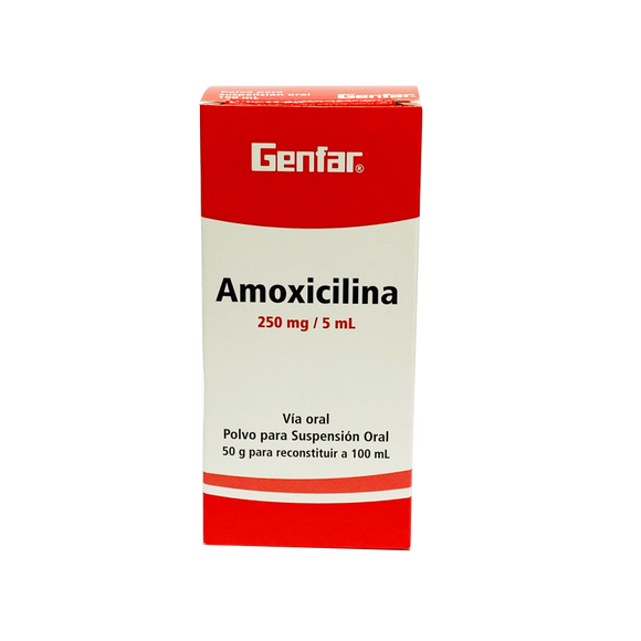 Amoxicilina 250 mg suspensión oral 100 ml — Genfar
