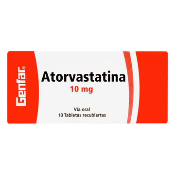 Atorvastatina 10mg x 10 Tabletas — Genfar