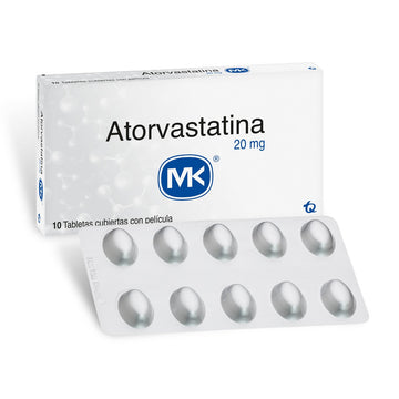 Atorvastatina 20mg 10 Tabletas — Tecnoquímicas