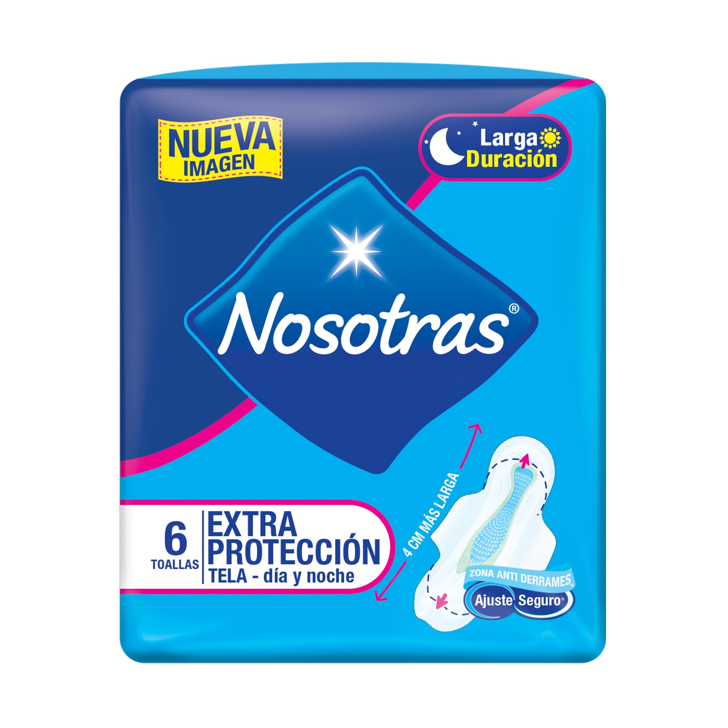 TOALLA NOSOTRAS EXTRAPROTECCION DIA Y NOCHE 6 UNIDADES