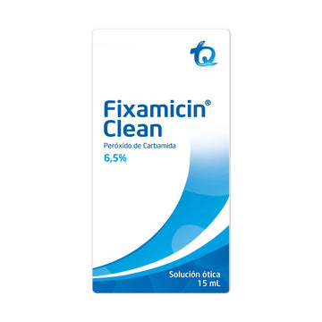 Fixamicin Clean 6.5% peróxido de carbamida gotas óticas 15 ml — Tecnoquímicas
