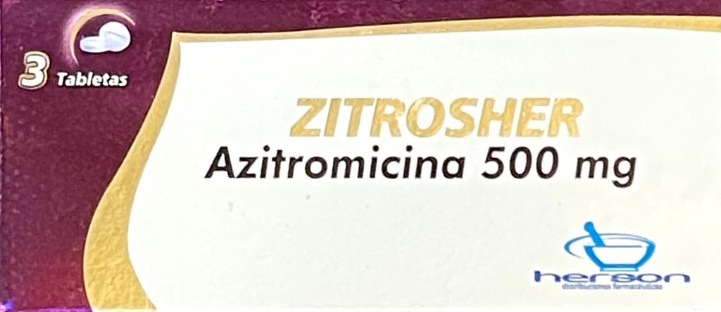 ZITROSHER 500 MG (AZITROMICINA) 3 TABLETAS