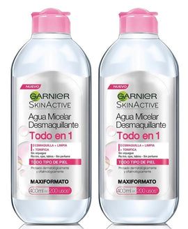 2 Agua Micelar Garnier Skin Active 400 ml