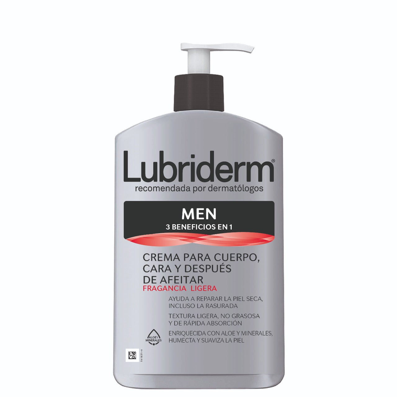LUBRIDERM MEN 3-1 CON FRAGANCIA 400 ML
