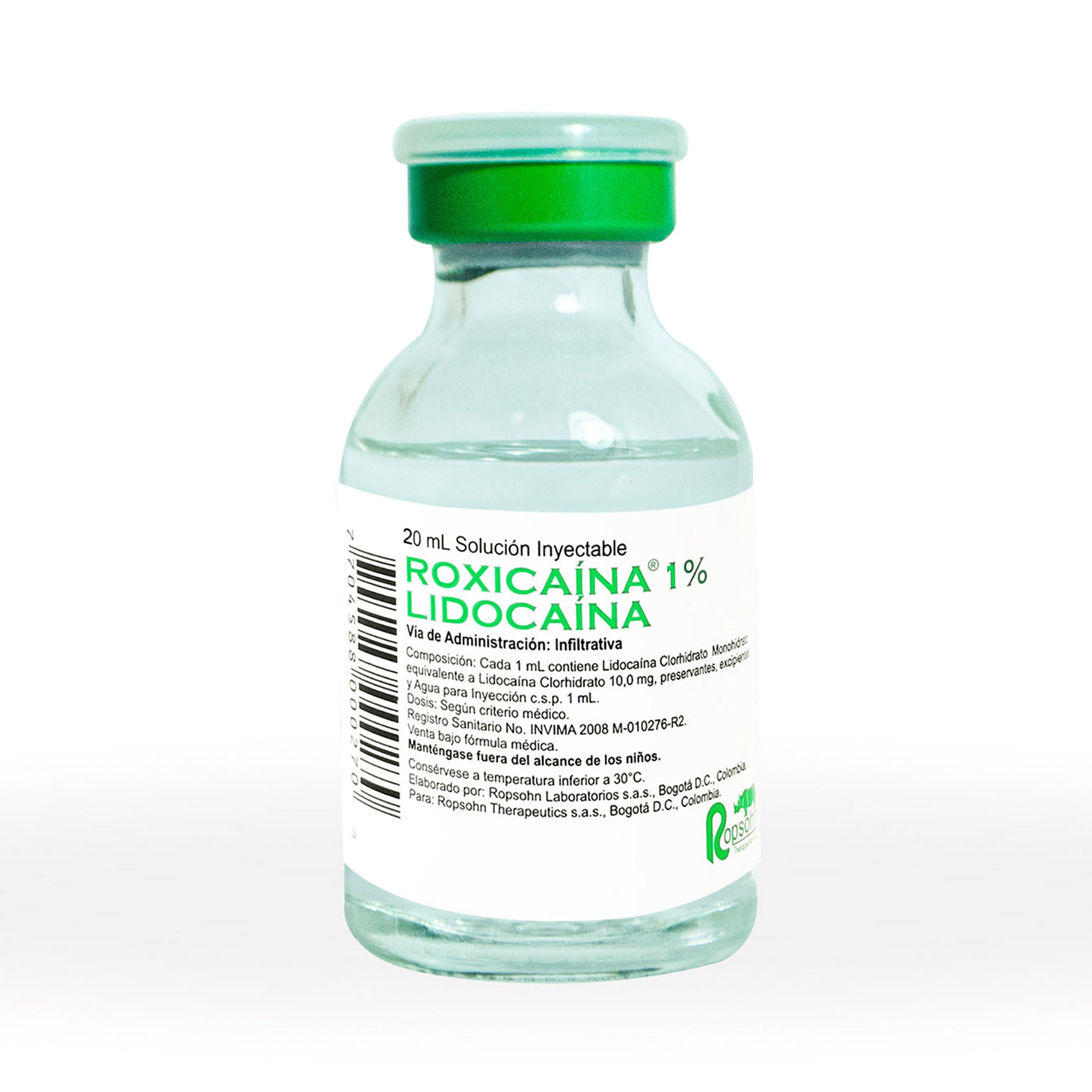 ROXICAINA 1% SIMPLE 20 ML (CG) - Uno A Droguerias