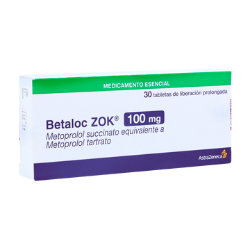 Betaloc Zok metoprolol 100 mg 30 tabletas — AstraZeneca