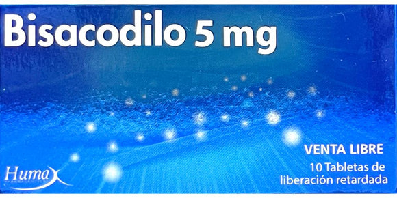 Bisacodilo 5 mg 10 Tabletas — Humax Pharmaceutical