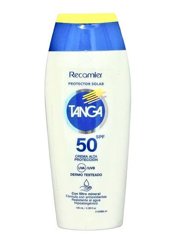 Bloqueador Tanga SPF 50 Crema 130 ml — Recamier