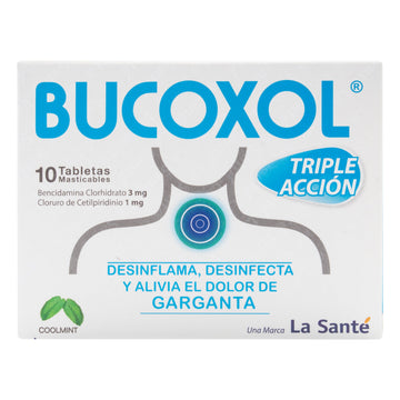 Bucoxol Triple Acción Coolmint 10 tabletas — La Santé