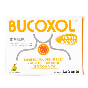 Bucoxol Triple Acción Miel Limón 10 tabletas — La Santé