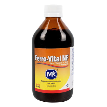 Ferrovital Vainilla jarabe hierro y vitaminas complejo B 340 ml — Tecnoquímicas