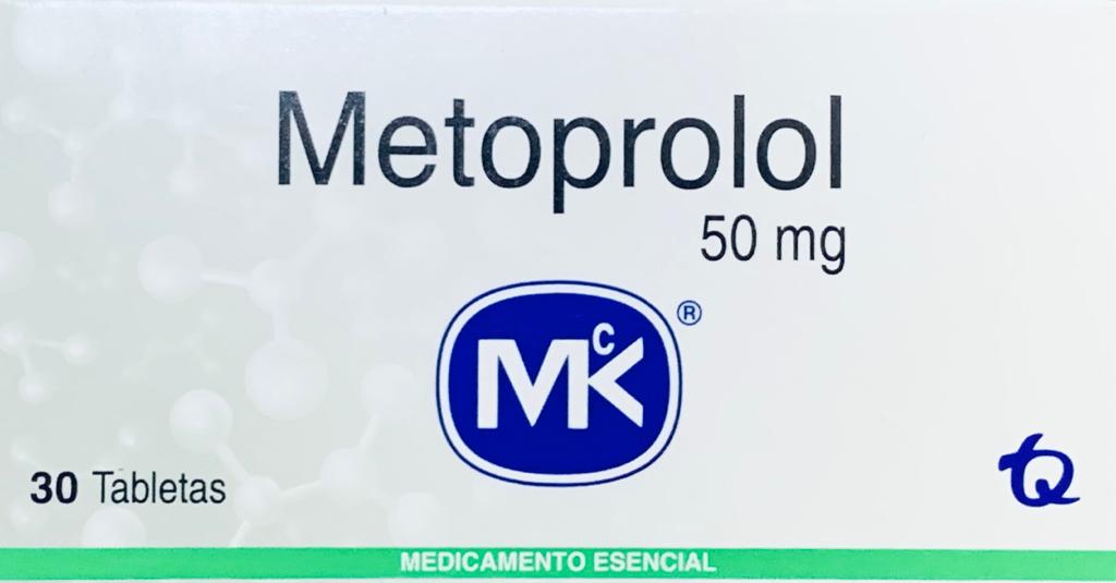 METOPROLOL 50 MG 30 TABLETAS MK