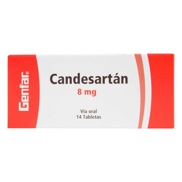 Candesartán 8mg 14 Tabletas — Genfar