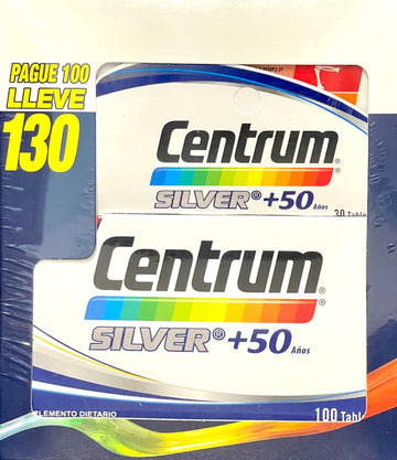 Centrum Silver 50+ Pague 100 Lleve 130 Tabletas — Haleon