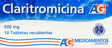 Claritromicina 500 mg 10 Tabletas — Lafrancol