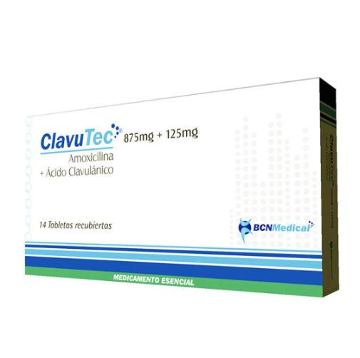 Clavutec amoxicilina 875mg/125mg 14 tabletas — Faes Farma