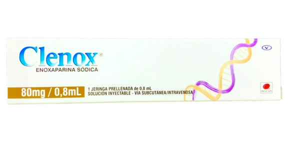 Clenox 80 mg enoxaparina 0,8 ml jeringa prellenada — Procaps