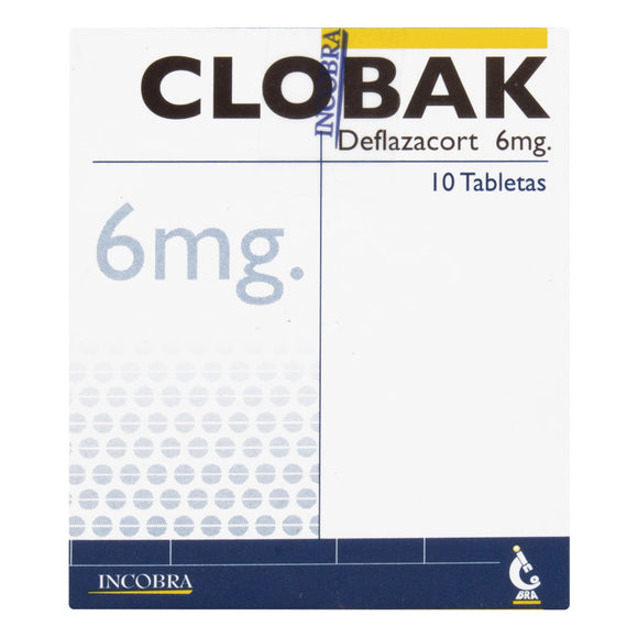 Clobak 6mg 10 tabletas — Incobra