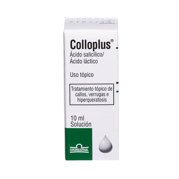 Colloplus solución queratolítica ácido salicílico ácido láctico frasco 10 ml — Grünenthal