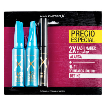 Combo Pestañina Lash Maker + Delineador Líquido Negro — Prebel