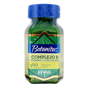 Complejo B+vitamina C+calcio+zinc 100 Tabletas Botanitas — Medick