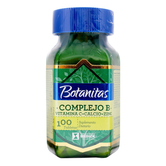 Complejo B+vitamina C+calcio+zinc 100 Tabletas Botanitas — Medick