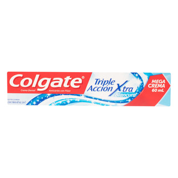 Crema Colgate Triple Accion Extra Blancura 60 ml Mega Crema — Colgate-Palmolive