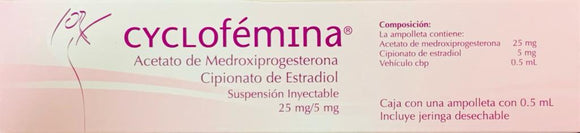 Cyclofemina Ampolla Anticonceptivo Inyectable Mensual — New Trade International