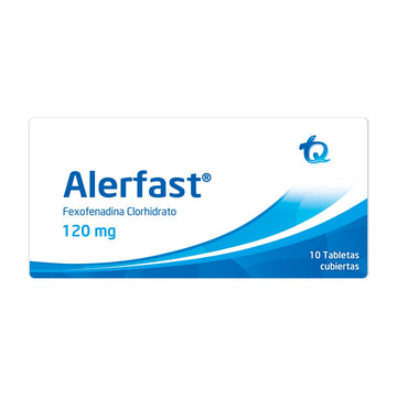 Alerfast fexofenadina 120mg 10 tabletas — Tecnoquímicas