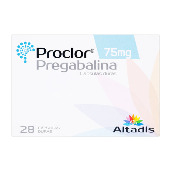 PROCLOR 75 MG (PREGABALINA) 28 CAPSULAS (AGO) - Uno A Droguerias
