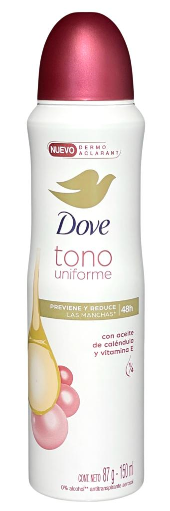 Desodorante Dove Spray Tono Uniforme Calendula y Vitamina E 150 gr M — Unilever