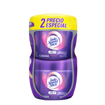 Desodorante Lady Speed Stick Talco Crema 100 g - Kit x2 unidades