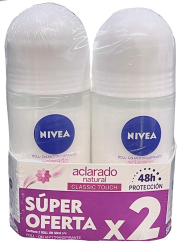Desodorante Nivea Roll-On Aclarado Natural 50 ml x2 — Beiersdorf