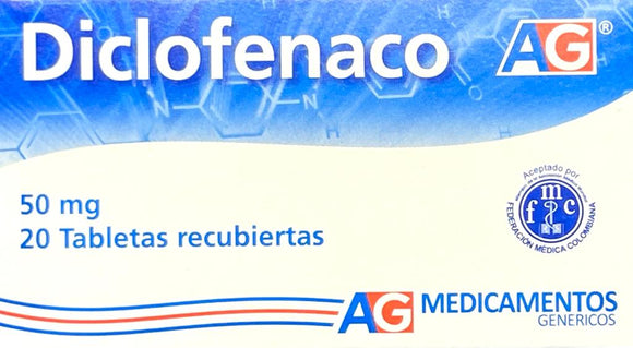 Diclofenaco 50 mg 20 Tabletas — Lafrancol