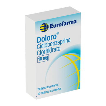 Doloro 10 mg (ciclobenzaprina) 30 tabletas — Eurofarma