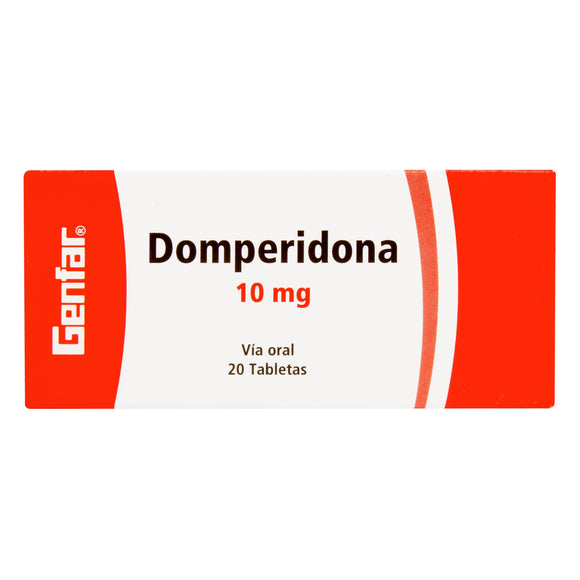 Domperidona 10mg 20 Tabletas — Genfar