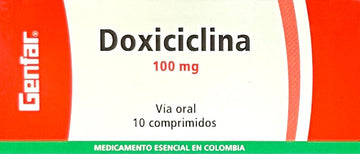 Doxiciclina 100 mg 10 Tabletas — Genfar