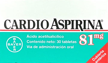 Cardioaspirina ácido acetilsalicílico 81 mg 30 tabletas — Bayer