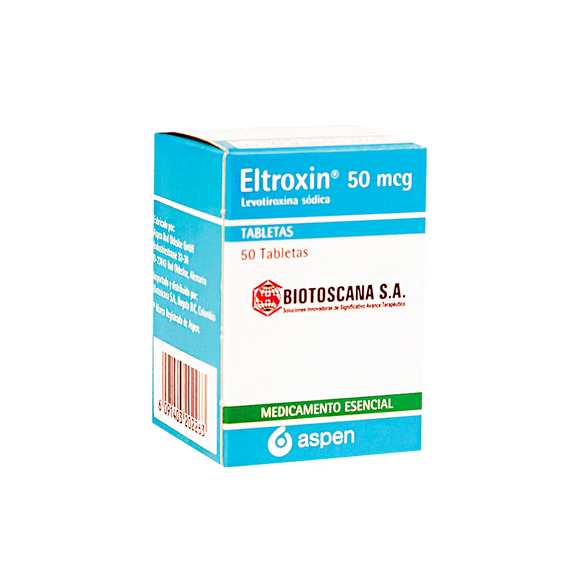 Eltroxin levotiroxina 50 mcg 50 tabletas — Aspen