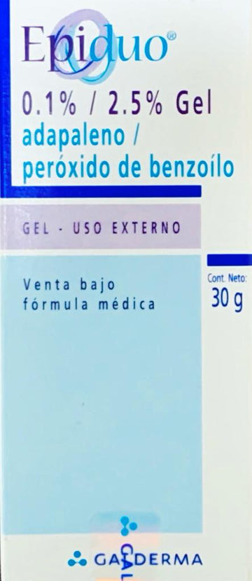 Epiduo Gel 30 g (Adapaleno 0,1% + Peróxido de Benzoilo 2,5%) — Galderma