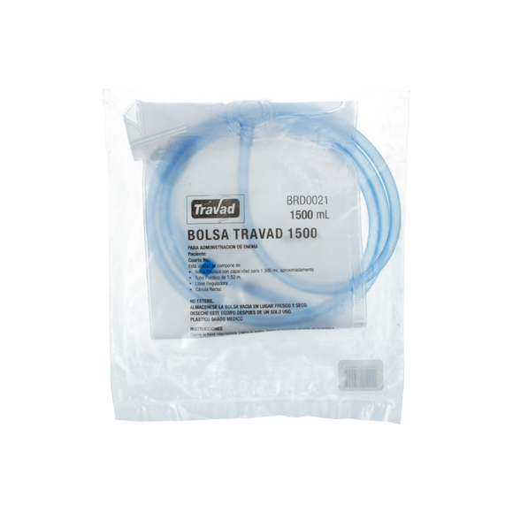Equipo Bolsa Travad 1500 ml enema desechable — Tecnoquímicas