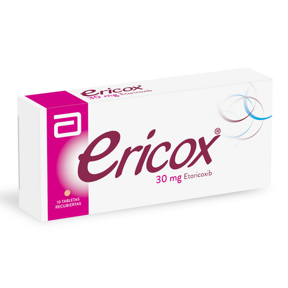Ericox etoricoxib 30 mg 10 tabletas — Abbott