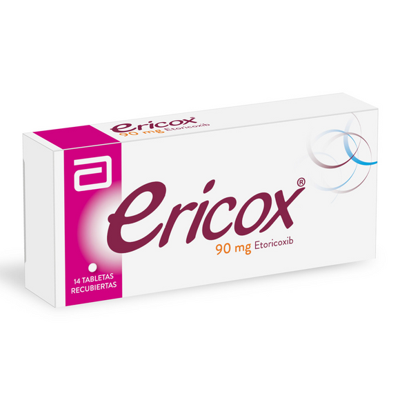Ericox etoricoxib 90 mg 14 tabletas — Abbott